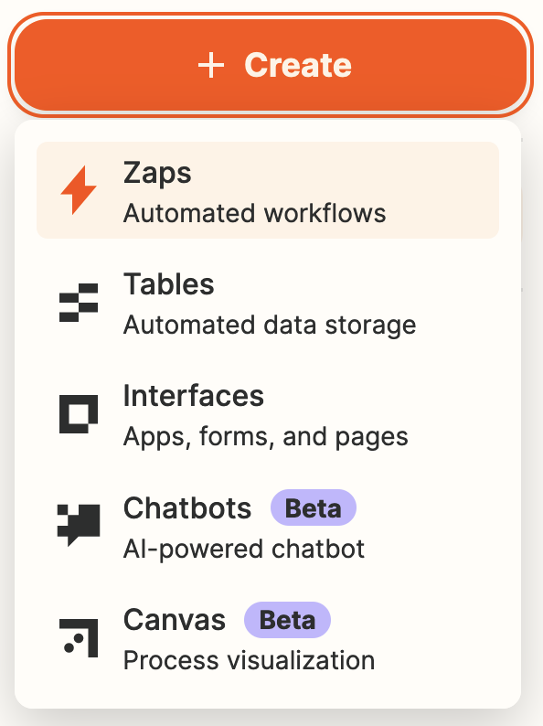 How to create a new Zap in Zapier